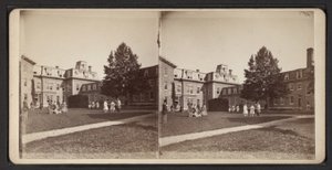 Stereoskooppiset näkymät Oneida-yhteisöstä, n. 1870 (mv/w kuva) tekijältä American Photographer