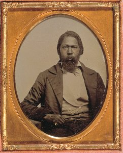 Stoic Man, n. 1855 (käsinvärinen yhdeksännen levyn ambrotyyppi) tekijältä American Photographer