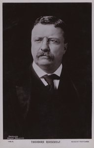 Theodore Roosevelt, yhdysvaltalainen poliitikko ja Yhdysvaltain 26. presidentti (s/w-kuva). tekijältä American Photographer