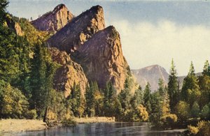 Kolme veljestä, Yosemiten kansallispuisto (värivalokuva) tekijältä American Photographer