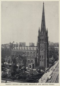 Trinity Church and Yard, Broadway ja Rector Street (m/w kuva) tekijältä American Photographer