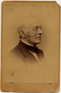 William Lloyd Garrison (1805-79), amerikkalainen abolitionisti, valokuva: George K Warren, Boston (albumikuva) tekijältä American Photographer