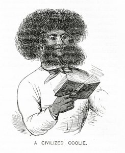 A Civilized Coolie, kuvitus Appletons Journalista, 4. toukokuuta 1872 tekijältä American School