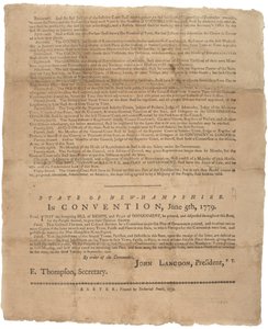 Oikeuksien julistus ja hallituksen vetoomus New Hampshiren osavaltion puolesta, 1779 tekijältä American School