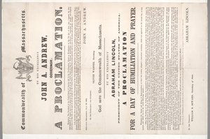 Julistus nöyryytyksen ja rukouksen päiväksi, 28. heinäkuuta 1864 tekijältä American School