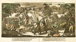 Näkymä eversti Johnsonin kihlasta Savagesin kanssa (komentoi Tecumseh) lähellä Moravian Townia, 5. lokakuuta tekijältä American School