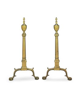 Chippendale andirons, Philadelphia tai New York, 1780-1800 tekijältä American School