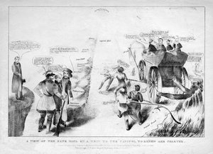 Näkymä pankkipostista matkalla Capitolille uusimaan hänen peruskirjaansa, 1834 tekijältä American School