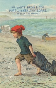 Mainos Lautz Bros & Cos Pure and Healthy Soaps, n. 1880 tekijältä American School