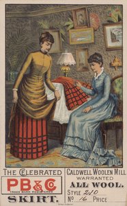 Mainos villahameista (väri litho) tekijältä American School