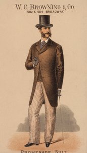 W C Browning  Co:n mainoskortti, New York (värilitografia). tekijältä American School