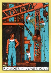 Allegoria 1930-luvun Amerikan "modernista teollisuusajasta". tekijältä American School