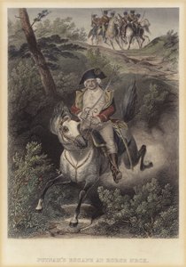 Amerikkalaisen kenraali Israel Putnamin pako brittien luota Horse Neckissä, Connecticutissa, Amerikan itsenäisyyssota tekijältä American School