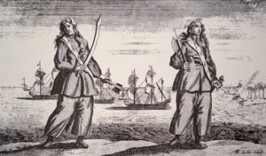 Anne Bonny ja Mary Read (kaiverrus) tekijältä American School