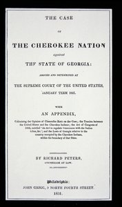 Cherokee Nationin poistamista estävä kanava vastauksena intiaanien pakkosiirtoon kotimaasta tekijältä American School