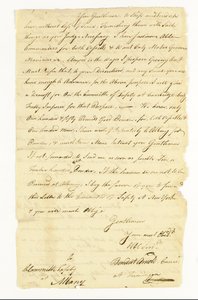 Arnold Benedict (1741-1801) Manner-armeijan kenraali, petturi. Allekirjoitettu nimikirjoituskirje ("Benedict Arnold Commr. at Ticonderoga") turvallisuuskomitealle Albanyssa, Ticonderogassa, 22. toukokuuta 1775 (kynä ja muste paperille) tekijältä American School