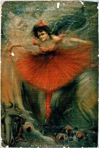 "Barnum ja Bailey Circus Girl" (väri litho) tekijältä American School
