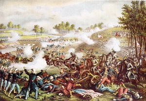 Battle of Bull Run, 21. heinäkuuta 1861, julkaistu 1889 tekijältä American School