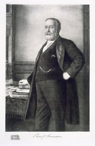 Benjamin Harrison (1833-1901), Amerikan yhdysvaltojen 23. presidentti, pub. 1901 (syväpaino) tekijältä American School