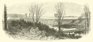 Silta sotilasrautatiellä, maaliskuu 1865 tekijältä American School