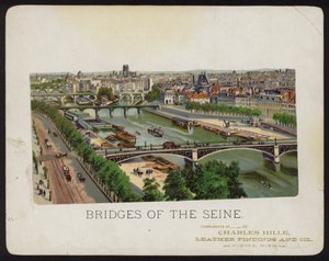 Sillat Seine-joen yli, Pariisi, Ranska (chromolitho) tekijältä American School