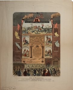 Afroamerikkalaisten rekrytointi ja vapautumisen juhliminen Marylandissa, Ringwalt & Brownissa (fl.1863-1865), noin 1.11.1864 (katso myös GLC 696015, 696016 ja 696017)