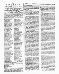 Broadside, jossa osoite Yhdysvaltain armeijalle, Salem, 1775 (tulostus) tekijältä American School