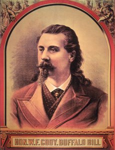 Buffalo Bill (1846-1917) 1886 (väri litho) tekijältä American School