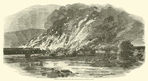 Susquehannan ylittävän sillan polttaminen, Columbia, Penn, kesäkuu 1863 tekijältä American School