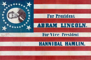 Kampanjan lippu Abraham Lincolnille tekijältä American School