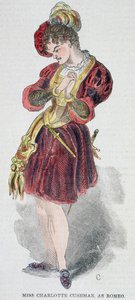 Charlotte Cushman (1816-76) puvussa Romeona, 1851 tekijältä American School
