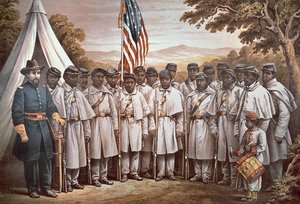 Come and Join Us Brothers, mustille vapaaehtoisille suunnattu unionin rekrytointijuliste (värilitho) tekijältä American School