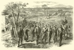 Konfederaation vankeja kuljetettiin Jonesboroughista Atlantaan syyskuussa 1864 tekijältä American School