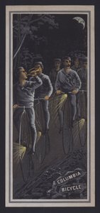 Pyöräilijät ajavat yöllä (väri litho) tekijältä American School