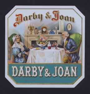 Darby ja Joan, sikarin etiketti (chromolitho) tekijältä American School