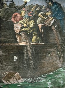 Teelastien tuhoaminen, joka tunnetaan nimellä Boston Tea Party tekijältä American School