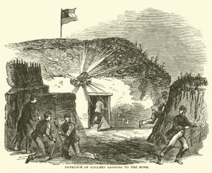 Kaivokselle johtavan gallerian sisäänkäynti, kesäkuu 1863 tekijältä American School
