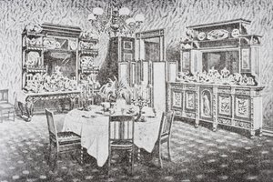 Valkoisen talon perheruokasali 1890-luvulla, Washington D.C., Yhdysvallat tekijältä American School