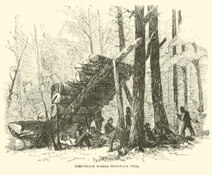 Palonkestävä paikka, jossa Sedgwick kaatui, toukokuu 1864 tekijältä American School