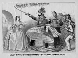 Floridan rohkeiden joukkojen räikeä vangitseminen naisten vaatekaapin julkaisijana J.L. Magee, Philadelphia, n. 1861 tekijältä American School