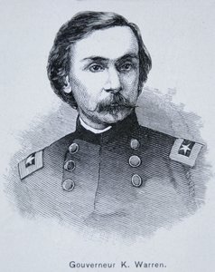 Kenraali Gouverneur Kemble Warren (1830-82) (kaiverrus) tekijältä American School