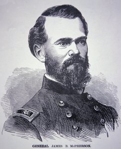 Kenraali James Birdseye McPherson (1828-64) (kaiverrus) tekijältä American School