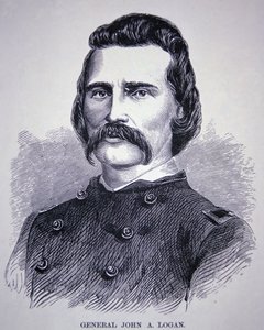Kenraali John Alexander Logan (1826-86) (kaiverrus) tekijältä American School