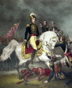 Kenraali William Henry Harrison Tippecanoen taistelussa vuonna 1811 tekijältä American School