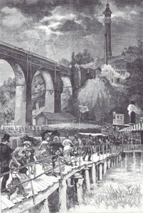 High Bridge Harlem-joen yli, joka kuljettaa makeaa vettä Westchesterin piirikunnasta Central Parkin tekoaltaaseen tekijältä American School