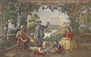 Home From The Brook, The Lucky Fisherman, pubi. 1867, Currier & Ives tekijältä American School