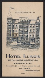 Hotel Trade Card (värillinen kaiverrus) tekijältä American School