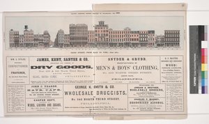 Kuvitus Baxters Panoramic Business Directory of Philadelphiasta, 1860 tekijältä American School