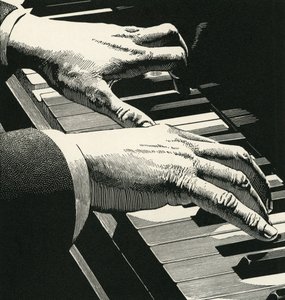 Kuva käsistä soittamassa pianoa tekijältä American School