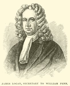 James Logan, William Pennin sihteeri (kaiverrus) tekijältä American School